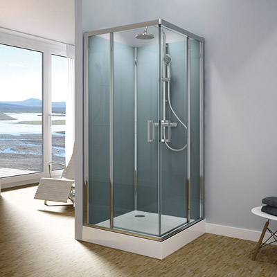 Sprchový box SanSwiss MODUL 1400 - OBDĹŽNIKOVÁ VANIČKA - TED2