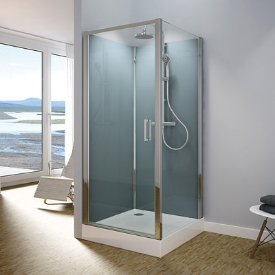 Sprchový box SanSwiss - MODUL 1400 - ŠTVORCOVÁ VANIČKA